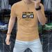One Piece From The Source Factory, Men's 2024 Summer Letter-printed Short-sleeved Trendy Breathable Mercerized Cotton Versatile Men's T-shirt_viptrois.com