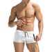 2024 Men's Clothing men's swimming trunks high-waist tight lace-up boxer briefs fashionable solid color five-point casual pants_viptrois.com