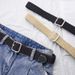 Canvas Belt Woven Elastic Pin Buckle Punch Free Belt Ladies All Match Jeans Student Simple Cloth Belt_viptrois.com