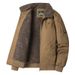 HTN2025 Men's Winter Warm High-end Fashion Fleece Coat Lamb Wool Workwear Cotton Jacket_viptrois.com