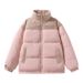 Padded Clothes Men's And Women's Corduroy Padded Clothes Thickened Padded Jackets Loose Stand-up Collar Couple Jackets_viptrois.com