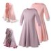 Kids’ Clothing Girls' spring and autumn long sleeved color blocked ruffled lace dress + bow headscarf two piece children's clothing set_viptrois.com