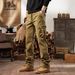 Men's Clothing Retro Casual Pants American Vintage Cargo Pants – Outdoor Utility Trousers With Multi-Pockets & Tapered Cuff (4 Colors, 29-40 Sizes)_viptrois.com