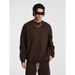 Heavyweight Cotton Crewneck Sweatshirt – Oversized Relaxed Fit Essential For Men’s Casual Wardrobe_viptrois.com