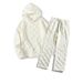 Men's Winter Fleece Hoodie & Pants Set – Plaid Two-Sided Flannel Lounge Outfit (Black/Gray/White, S-XXXL)_viptrois.com