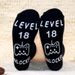 Game socks mid-tube socks casual sports cotton socks sole letter non-slip adhesive socks_viptrois.com