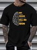 Brain Cancer Aneurysm Consciousness Men's Cotton T-Shirt Comfortable Graphic Casual Homme Fashion Breathable Top For Everyday Wear_viptrois.com