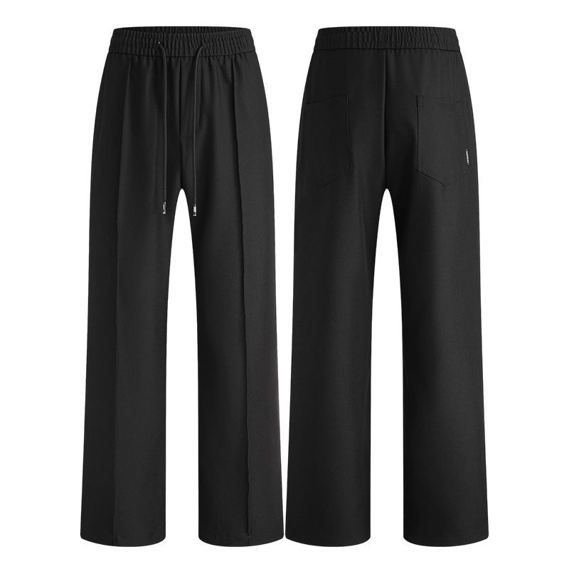 Men's Tailored Trousers – Premium Wool-Like Straight Leg Dress Pants With Minimalist Luxury & Weighted Drape_viptrois.com