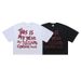 Autumn American Street Style Letter Print Sleeve T-Shirt Unisex Couple Versatile Casual Short Top_viptrois.com