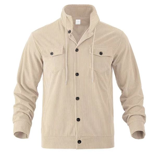 Cross-Border Foreign Trade New Corduroy Lapel For Men, Light And Mature Casual Versatile Multi-Poc Workwear Men's_viptrois.com