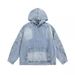 Men's Clothing retro hooded denim sweatshirt for men spring and autumn high street heavy distressed loose fashion boys pullover jacket_viptrois.com