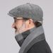 Spring Autumn Winter Herringbone Octagonal Elastic Beret Men's Painter Newsboy Hat_viptrois.com