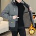Pulse Hooded Teenagers, Winter Loose Coat For Men, European American Style Jacket, Men's Warm Cotton Padded Jacket With Fleece_viptrois.com