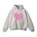 Men's Oversized Drop Shoulder Velvet Letter Print Sweatshirt - Soft Cotton Streetwear Pullover Hoodie For Casual Comfort_viptrois.com