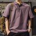Men's Short-Sleeved Polo Shirt Loose Fit Half Zip T-Shirt Summer High Street Style Functional Racing Suit Top_viptrois.com