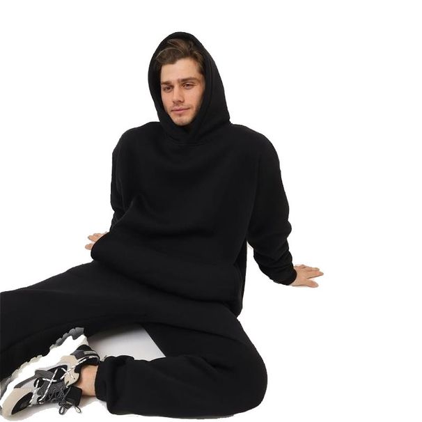 Men's Hooded Sweatshirt Jogger Set - Fleece Lined Pullover Hoodie & Lounge Pants For Running, Gym, Casual Wear_viptrois.com