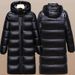 Men's Clothing Winter New Couple Cotton Cotton Black Gold Thickened Men And Women Warm Over The Knee 2024 Long Youth Cotton Coat_viptrois.com