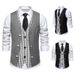 New Men's Slim-fitting Suit Multi-breasted Gentleman's Casual Vest Vest_viptrois.com