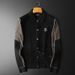 Loom European Station Autumn Winter New Sweater Cardigan Jacket Men's Turn-Down Collar Knitwear Trendy Striped Casual Coat_viptrois.com