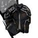 Men's Distressed Embroidered Denim Jacket With Shoulder Pads - Retro Style Biker Coat For Men, Stand Collar Loose Fit Casual Outerwear_viptrois.com