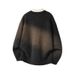 V-neck Button Knit Sweater For Men, Gray High Neck Long Sleeved Sweater, Warm Pullover, Simple Design_viptrois.com
