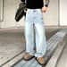 Men's Baggy Jeans Straight Leg Comfortable Casual Pants Loose Fit Denim Trousers For Spring & Autumn_viptrois.com
