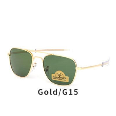 Men's Metal Square Frame Sunglasses Explosion Proof And Shatter Proof Tempered Glass Lenses Internet Celebrity Style Sunglasses For Men_viptrois.com