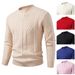Men's Clothing Men's Jacquard Knit Sweater - Slim Fit Winter Pullover With Embossed Pattern_viptrois.com