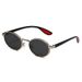 Oval Metal Frame Sunglasses - Retro Unisex Vintage Shades UV400 Protection (European American Fashion High-End Glasses)_viptrois.com