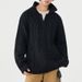2025 Retro Lazy Twisted Texture Two-Piece Turn-Down Collar Pullover Sweater Men Loose Spliced Knitted Cardigan_viptrois.com