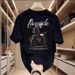 Men's Clothing short sleeved T shirt for men in summer pure cotton retro motorcycle print straight shoulder round neck short sleeved T shirt for men_viptrois.com