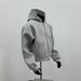 Men's Cropped Hoodie Jacket Oversized Streetwear Pullover With Zip Front_viptrois.com