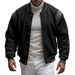 Men's Heavyweight Velvet Baseball Jacket – Stand Collar Flight Bomber (Navy Blue, Big Red, Black, Light Gray, Dark Gray, Apricot, S-XXXL)_viptrois.com
