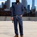 Men's Corduroy Zip Up Sweatshirt Set Outdoor Loose Fitting Workwear Commuter Style New Arrival Spring Autumn_viptrois.com