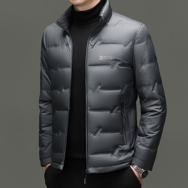 2025 New Men's Down Jacket Stand Collar Light Business Casual Tops Middle Aged And Young People High End Warm Jacket_viptrois.com