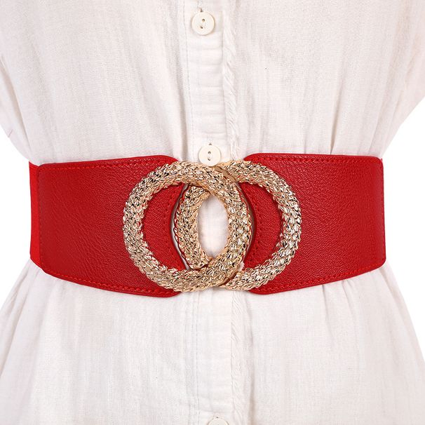 Special Sale High Waist Women Elastic Fashion Stretch Wide Waistband New Casual Skirt Decorative Belt_viptrois.com
