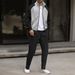 Men's Waffle Knit Zip-Up Jacket & Pants Set - Contrast Pocket Casual Lounge Wear With Stand Collar_viptrois.com