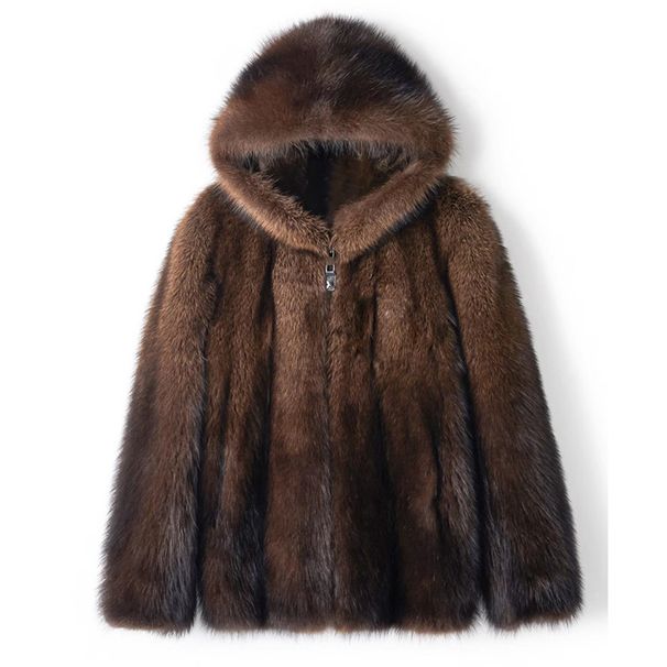 Men's Clothing Men's Fur Coat Imitation Mink Coat Men's Short Hooded Casual Fashion Trend Winter Mink Fur Jacket_viptrois.com