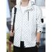 Men's Lightweight Hooded Windbreaker Jacket – Water-Resistant Polyester Coat For Spring & Fall (S-4XL, Black/Pink/White/Khaki) Casual Outdoor Wear_viptrois.com