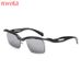 New Cross Mirror Sunglasses Square Frame Sunglasses Men And Women Special Shaped Half Frame Eyebrows Personality Sunglasses_viptrois.com