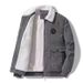 Men's Clothing Jacket Men's Loose Tops New Winter Velvet Thick Warm Cotton Jacket_viptrois.com