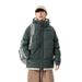 Padded Clothes Men's Large Size Hooded Striped Loose Thickened Padded Jacket Warm Casual Padded Jacket_viptrois.com