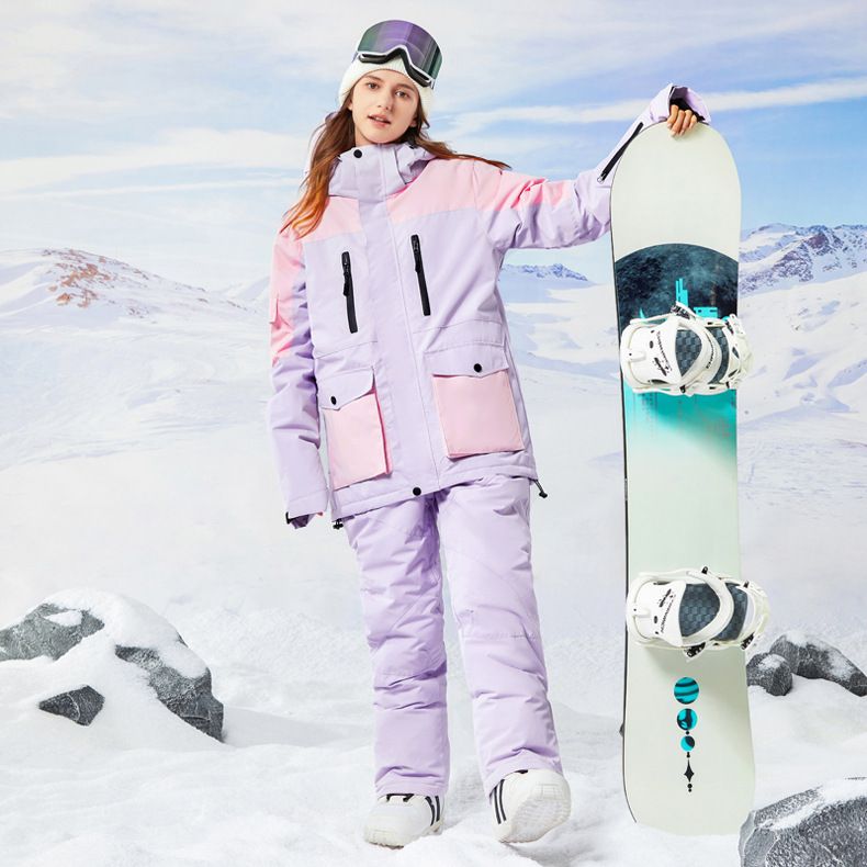 Workwear Ski Suit Set – Waterproof & Windproof Snow Gear (10K Waterproof, Breathable Polyester, Thermal Cotton Lining,Unisex Sizes)_viptrois.com
