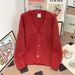 Pure 2025 New Christmas Red Sweater Men, Autumn And Winter Outerwear, Atmosphere-Enhancing, Super Stylish Knitted Jacket For_viptrois.com