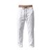 Men's Clothing Summer Casual Loose Bohemian Linen Trousers Straight Leg Beach Couple Pants_viptrois.com