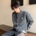2026 Early Autumn Knitted Small Cardigan Round Neck Versatile Korean Version Of Students Embroidered Sweater Jacket Top With Men And Women_viptrois.com