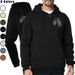 Men's Casual Hoodie & Jogger Set - Fleece-Lined Comfort Fit For Spring/Fall - Streetwear Athleisure Outfit In Black, Navy, Grey & Khaki (S-XXXL)_viptrois.com