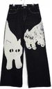 Men's Clothing 2024 New Hip-Hop Printed Jeans Men's High Street Fashion Brand Cool Street Wide-Leg Long Pants_viptrois.com