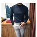 Men's Sweater For Autumn And Winter, Warm Semi High Neck, Slim Fit, Knitted Sweater For Wearing, Base Coat_viptrois.com