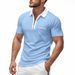 Men's New Polo Shirt Short-sleeved Pocket Lapel Shirt Colorblocking Quick Dry Casual T-shirt Tops_viptrois.com
